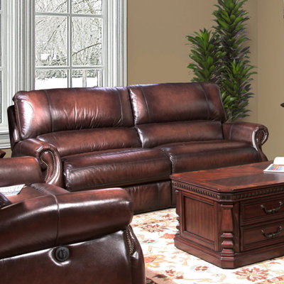 Darby Home Co DRBC6378 Hardcastle Hardcastle Leather Power Reclining Loveseat