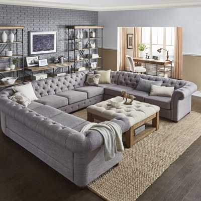 Three Posts TRPT1244 Gowans Tufted Sectional Upholstery