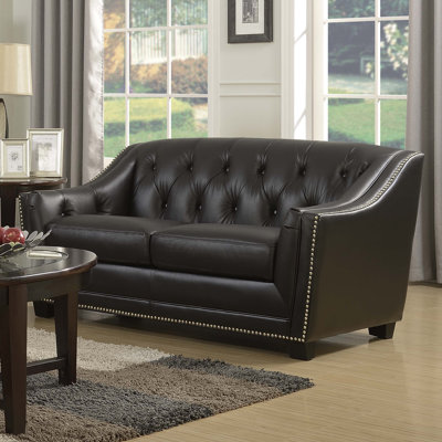 Darby Home Co DBYH6754 Tux Leather Loveseat