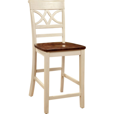 Paulette 24.13 inch Bar Stool Base Finish: Cream White
