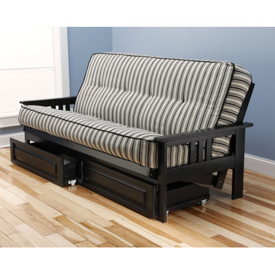 Darby Home Co DBYH8499 Etta Futon and Mattress Frame Finish