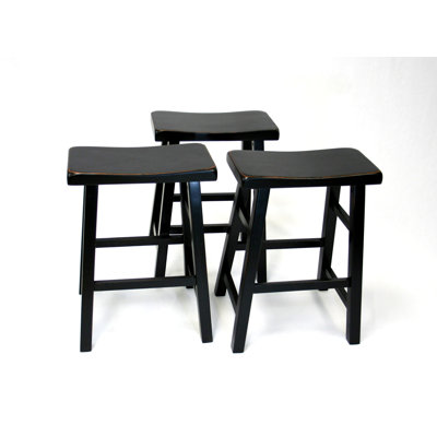 Elinor 24 inch Bar Stool Finish: Antique Black