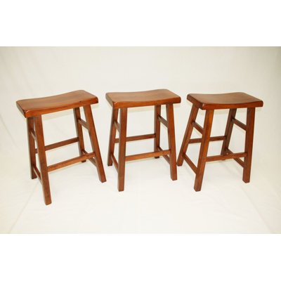 Elinor 24 inch Bar Stool Finish: Dark Oak
