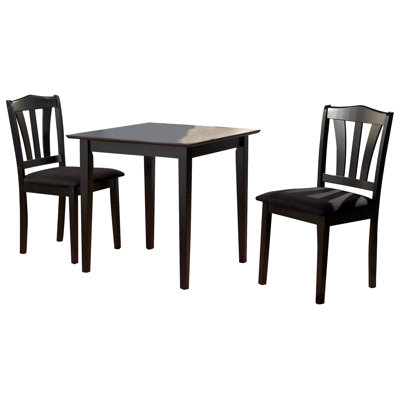 Dinah 3 Piece Dining Set Finish Black
