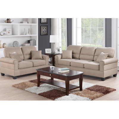 Charlton Home CHRL2447 Boyster Sofa and Loveseat Set Upholstery