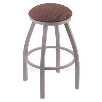 Cragin 30 inch Swivel Bar Stool Upholstery: Axis Willow, Finish: Pewter