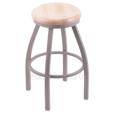 Cragin 30 inch Swivel Bar Stool Upholstery: Natural Maple, Upholstery: Bronze