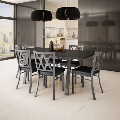 Engel Side Chair Finish: Glossy Grey/Matte Charcoal Black