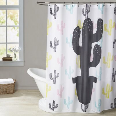 Ashlee Rae Cactus on Cactus Print Shower Curtain