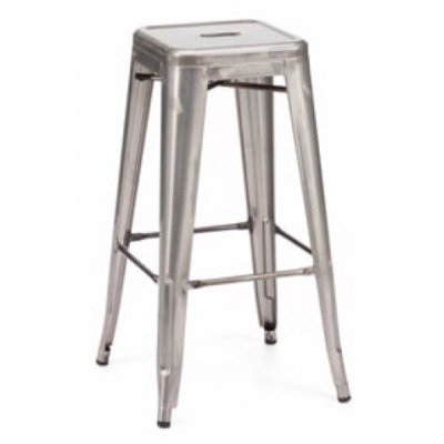Vogan Adjustable Height Bar Stool Finish: Steel