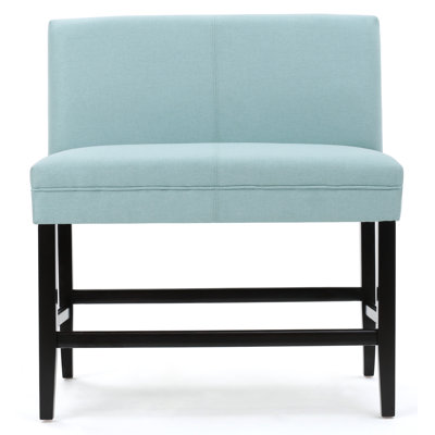 Cosima 28 inch Fabric Bar Stool Upholstery: Light Blue