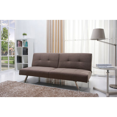 Wade Logan WADL2688 25983364 Reily Leatherette Futon Sleeper Sofa Upholstery