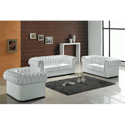 Orren Ellis OREL9065 Botkin 3 Piece Leather Sofa Set
