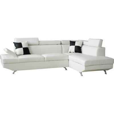Wade Logan WADL3581 27051882 Geoffrey 2 Piece Sectional Sofa Upholstery