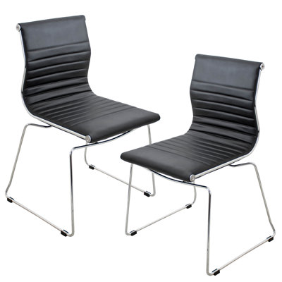 Warner Side Chair Upholstery: Black