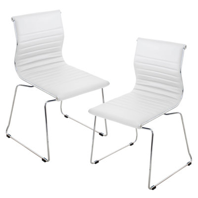 Warner Side Chair Upholstery: White