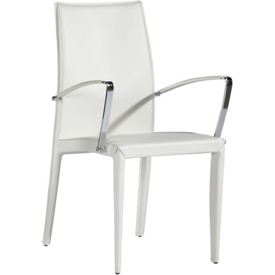 Fuller Heights Side Chair (Set of 2) Arms / Leather: Without Arms / Black