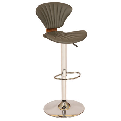 Tortola Adjustable Height Swivel Bar Stool Upholstery: Gray