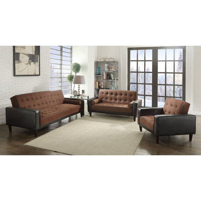 Orren Ellis OREL7214 Navi Twill Sleeper Sofa Upholstery
