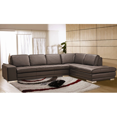 Wade Logan WADL4205 27715451 Bender Left Leather Sectional Orientation