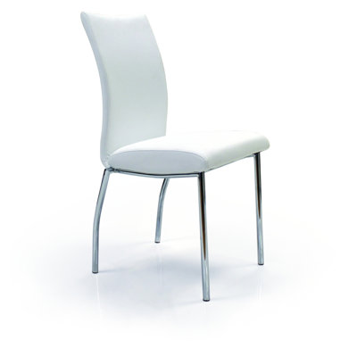 Kolby Parsons Chair (Set of 4) Upholstery: White