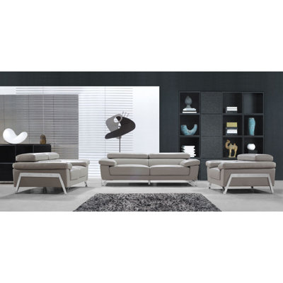 Orren Ellis ORNE1437 Corelle Leather Sofa Set