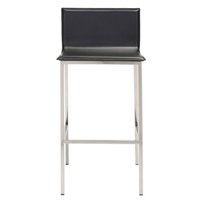 Stevensville 39 inch Bar Stool Upholstery: Black