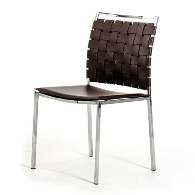 Belafonte Side Chair Upholstery: Brown