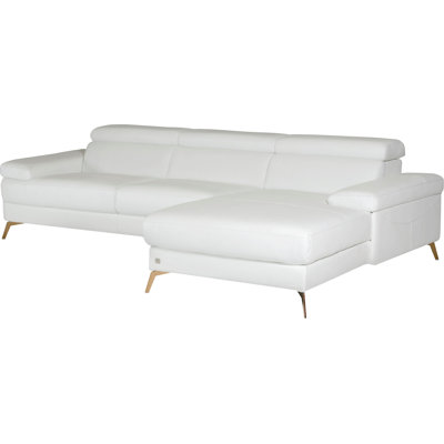 Orren Ellis ORNE1320 Coalpit Heath Adjustable Headrest Leather Sectional