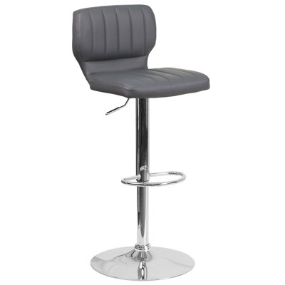 Aristocles Adjustable Height Swivel Bar Stool Color: Gray