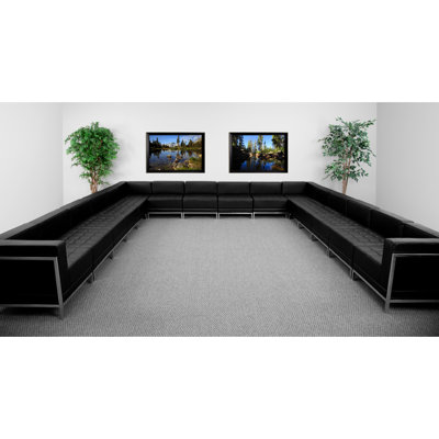 Orren Ellis OREL9071 Bouffard Solid Leather Modular Sectional