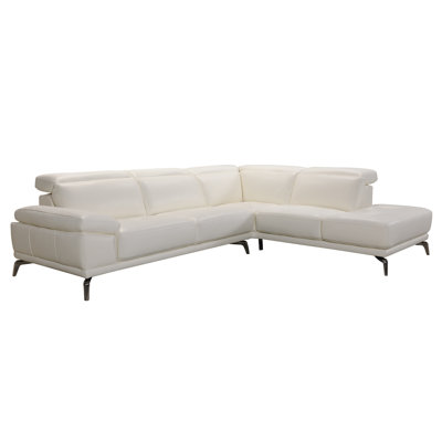 Orren Ellis ORNE1420 Coalpit Heath Upholstered Wooden Frame Leather Sectional