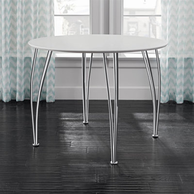 Clovis Round Dining Table Top Finish: White