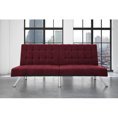 Wade Logan WLGN6874 Littrell Velvet Convertible Sofa Upholstery