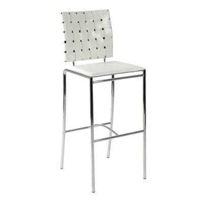 Morey 30 inch Bar Stool Bar Stool Upholstery: White