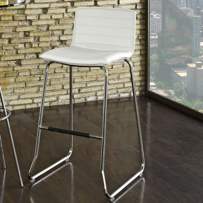Troy 30.5 inch Bar Stool Upholstery: White