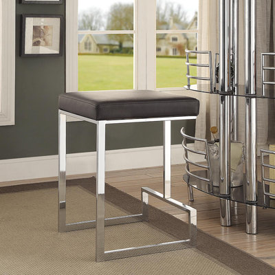 Wirrian 24 inch Bar Stool Upholstery: Black