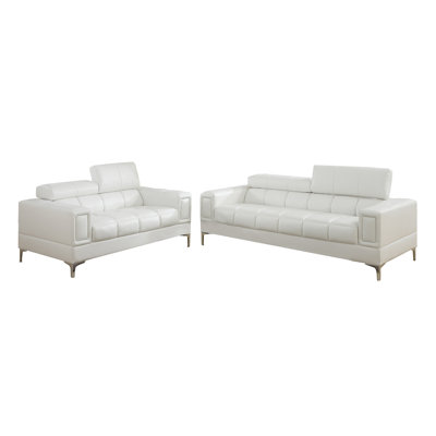 Wade Logan WLGN8654 Lydia 2 Piece Sofa and Loveseat Set Upholstery