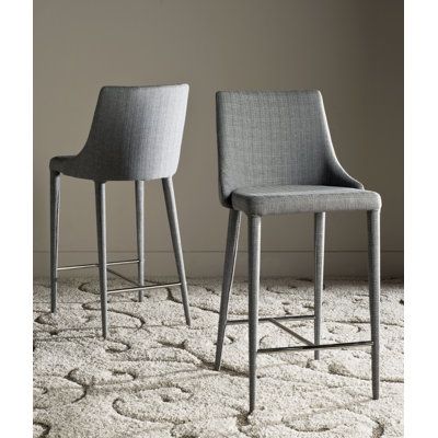 Lebron 26 inch Bar Stool Upholstery: Linen Gray