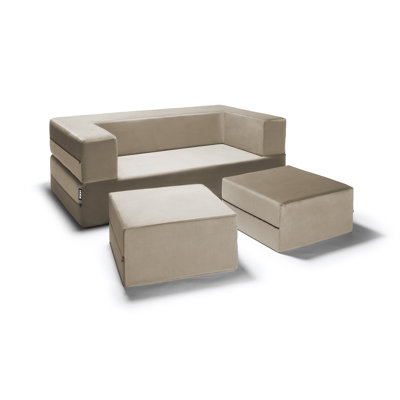 CSTD1064 25111870 CSTD1064 Corrigan Studio Burton Modular Sleeper Loveseat & Ottoman Set