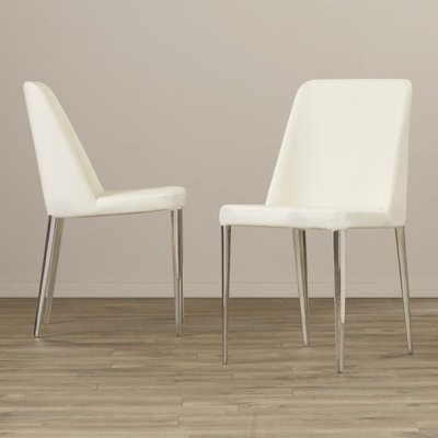 Drummaul Side Chair Upholstery: PU+Sponge - White