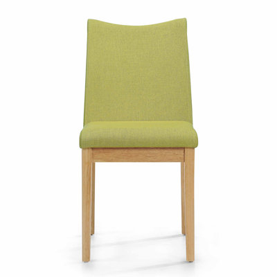 Calhame Side Chairs Upholstery: Green Tea, Finish: Oak