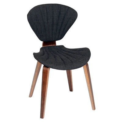Lisa Side Chair Upholstery: Charcoal