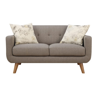Langley Street LGLY3306 31344379 Burton Loveseat with 2 Accent Pillows Finish
