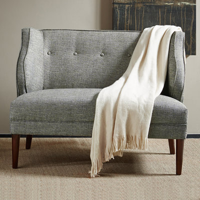 Lark Manor LRKM3536 Simoneau Tufted Round Arm Full Seat Settee Frame Finish