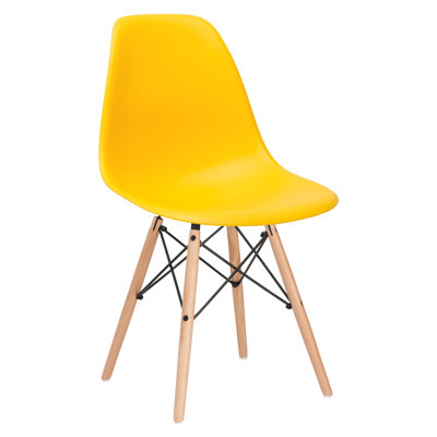 Quintus Side Chair Finish: Natural, Color: Yellow