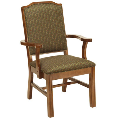 Arm Chair Upholstery: Birch, Finish: Montana Walnut