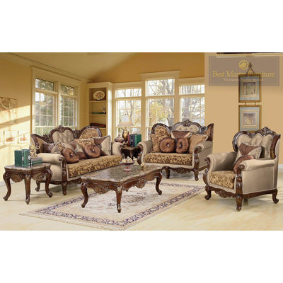BestMasterFurniture Jenna -3PC Jenna 3 Piece Traditional Living Room Set