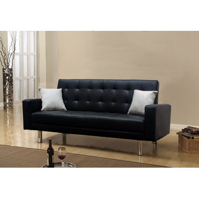 BestMasterFurniture 1748 Black Futon Adjustable Sleeper Sofa