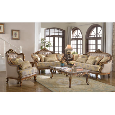 BestMasterFurniture 150 Traditional 3 Piece Living Room Set